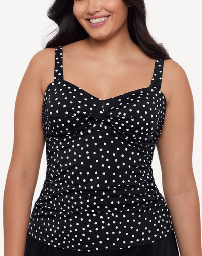 Sea Stone Ava Tankini Top#color_sea-black-white