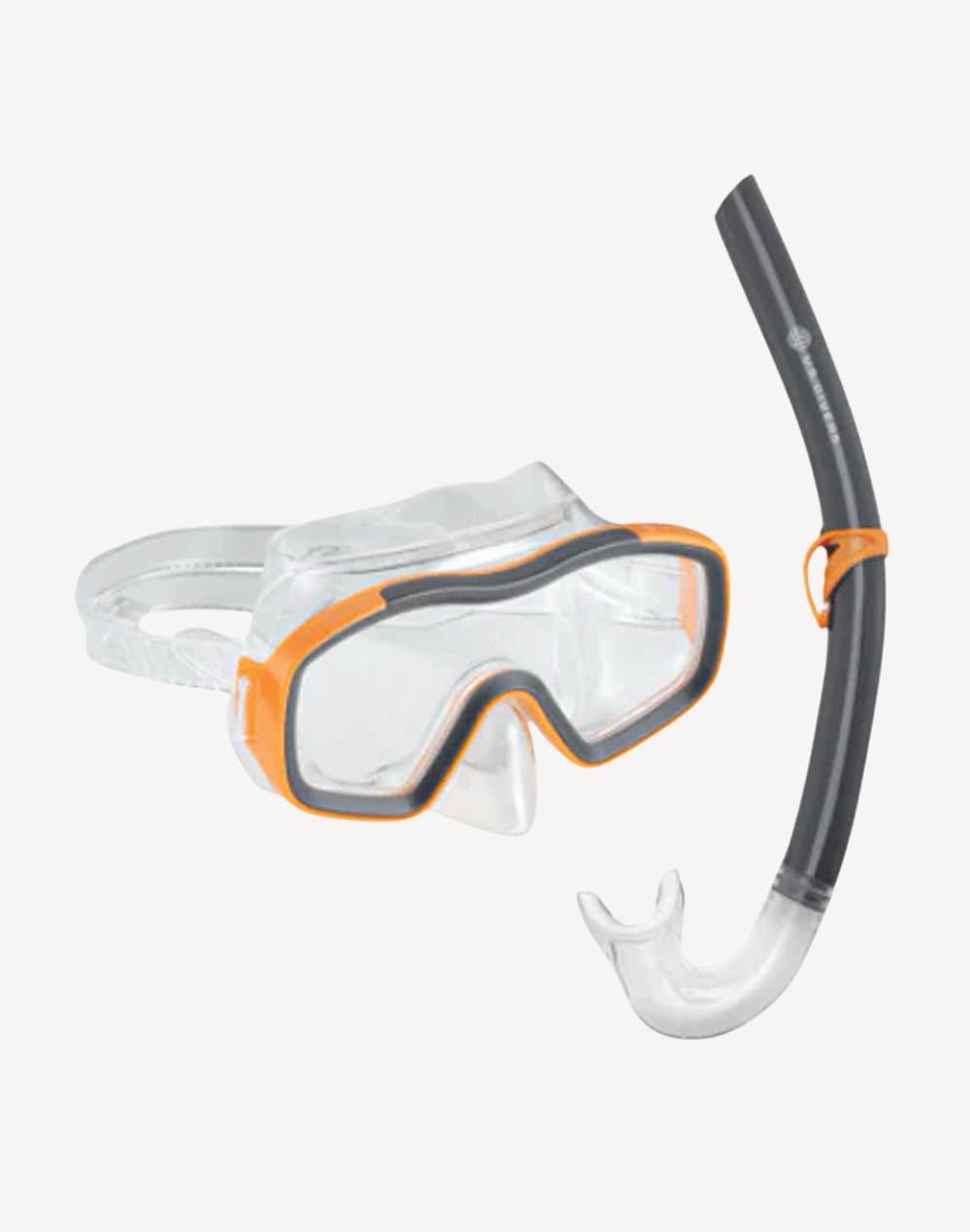 Junior Tiki Snorkel Mask Set#color_orange-grey