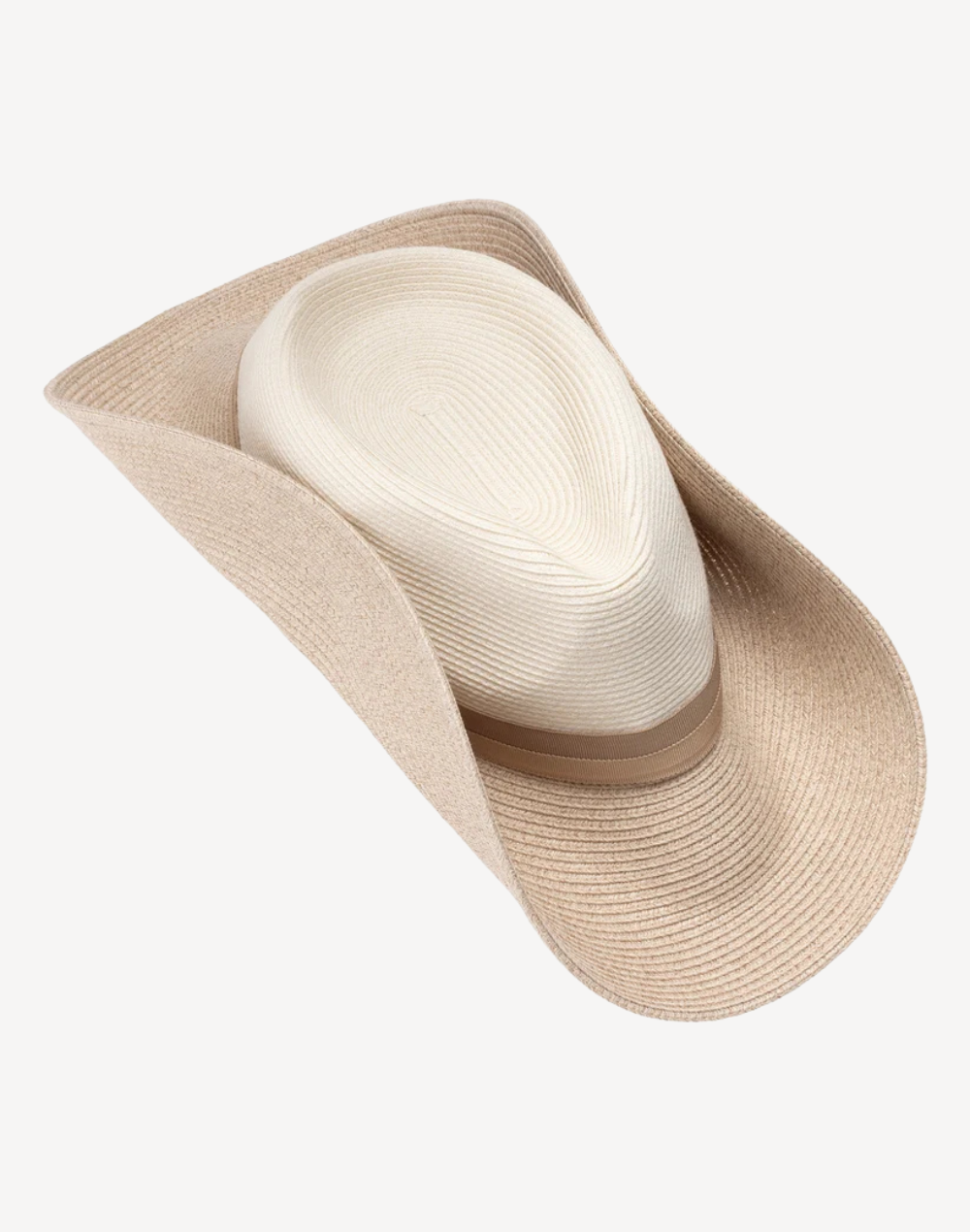Women's Solitaire UPF 50+ Hat#color_solitaire-ivory-mixed-camel