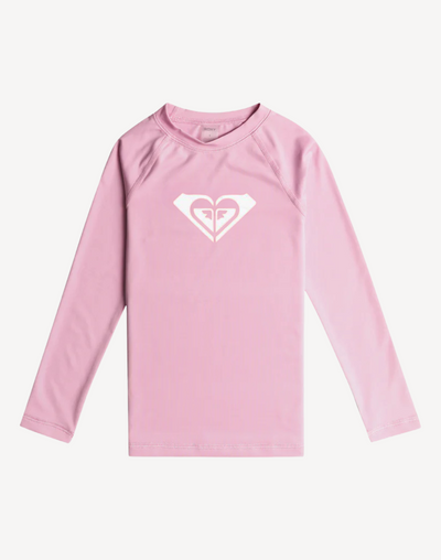 Girls Whole Hearted UPF 50 Long Sleeve Rashguard#color_whole-hearted-lilac