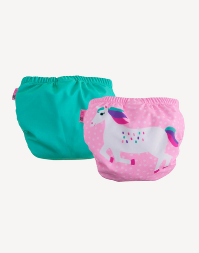 2 Pack Reusable Swim Diaper#color_unicorn-pink