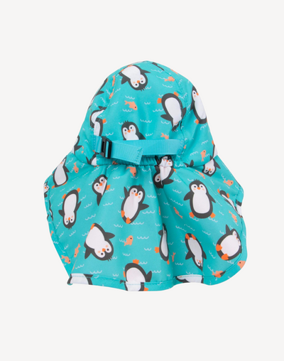 Infant Boys Penguin UPF 50 Sun Hat#color_penguin-blue