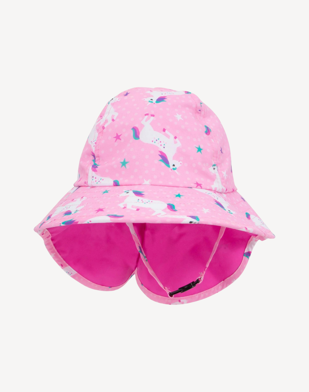 Infant Girls Unicorn UPF 50 Sun Hat#color_unicorn-pink