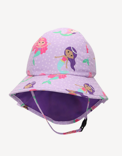 Toddler Mermaid UPF 50 Sun Hat#color_mermaid-purple