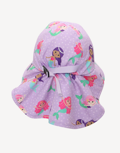 Toddler Mermaid UPF 50 Sun Hat#color_mermaid-purple