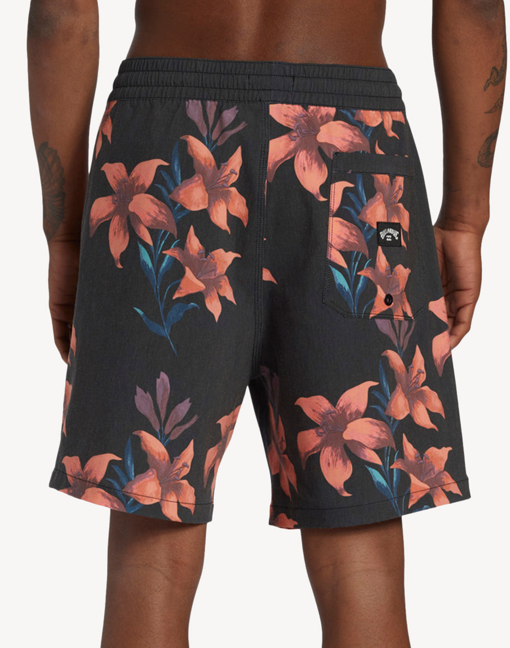 Sundays Layback 17" Swim Trunk#color_sundays-black-floral