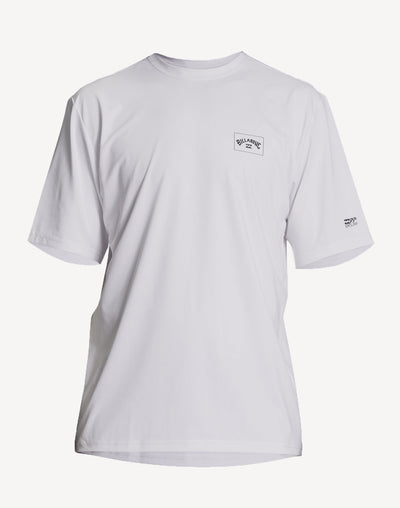 Men's Arch Mesh UPF 50+ Short Sleeve Swim Shirt#color_arch-light-grey