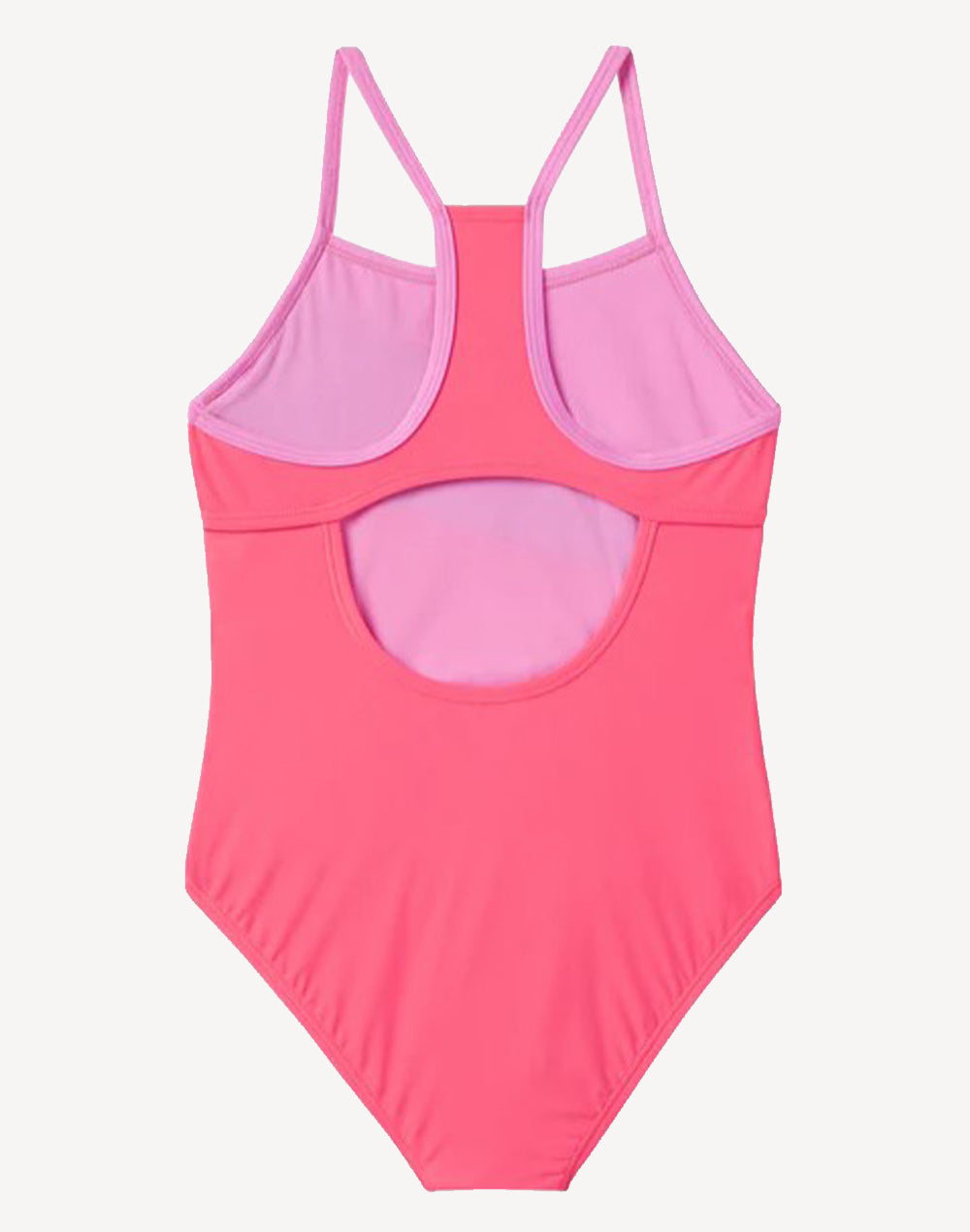 Girls Radiating Splice One Piece#color_coral