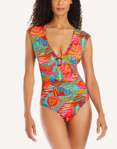 The Heat Is On Cap Sleeve One Piece#color_the-heat-is-on-multi