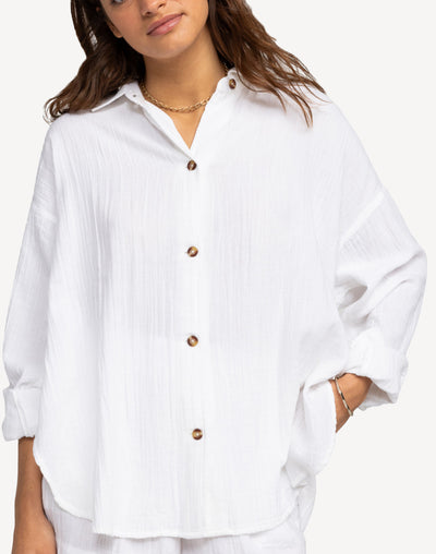 Morning Time Button Up Shirt#color_white