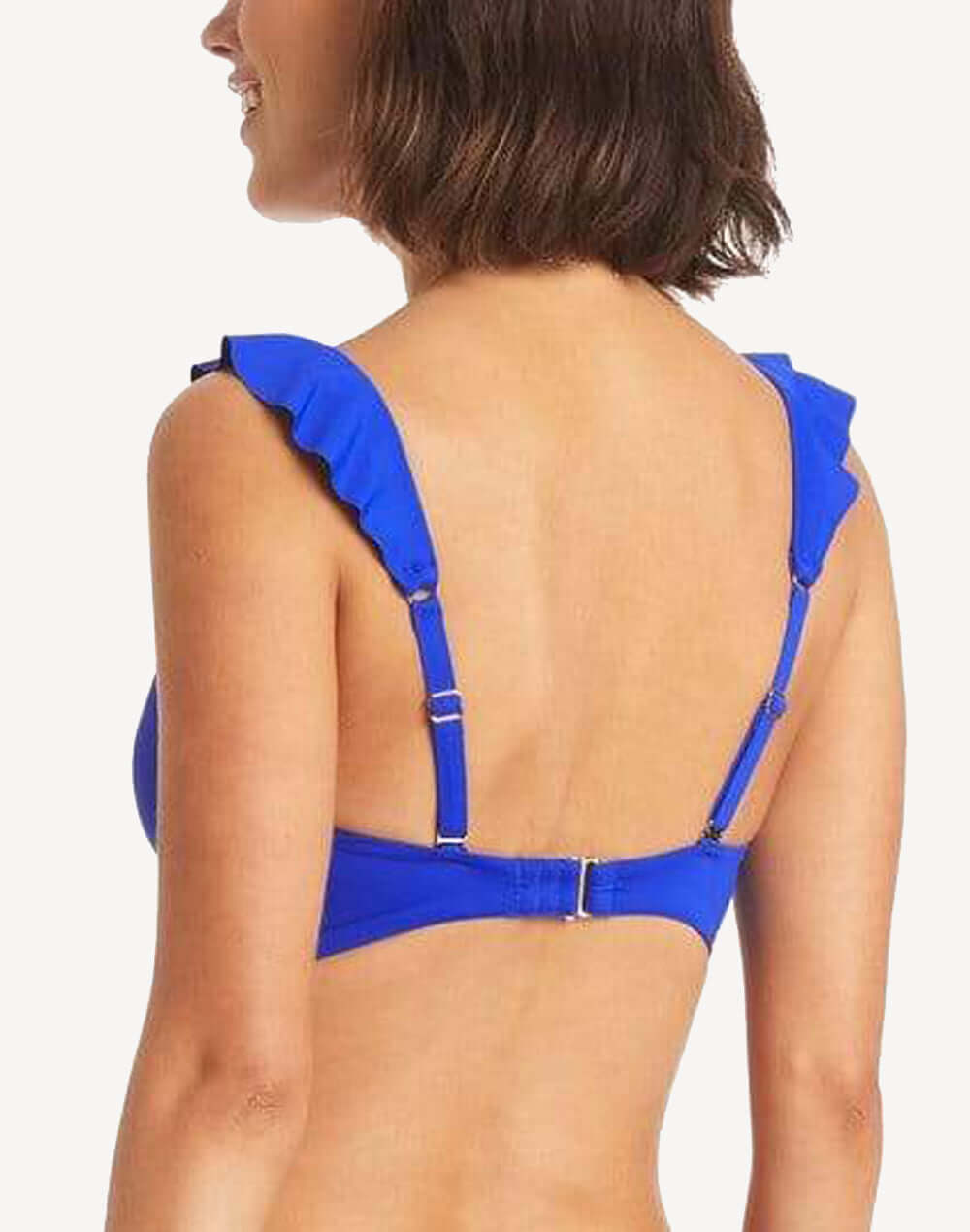 Essentials Cobalt Frill Bikini Top#color_essentials-cobalt