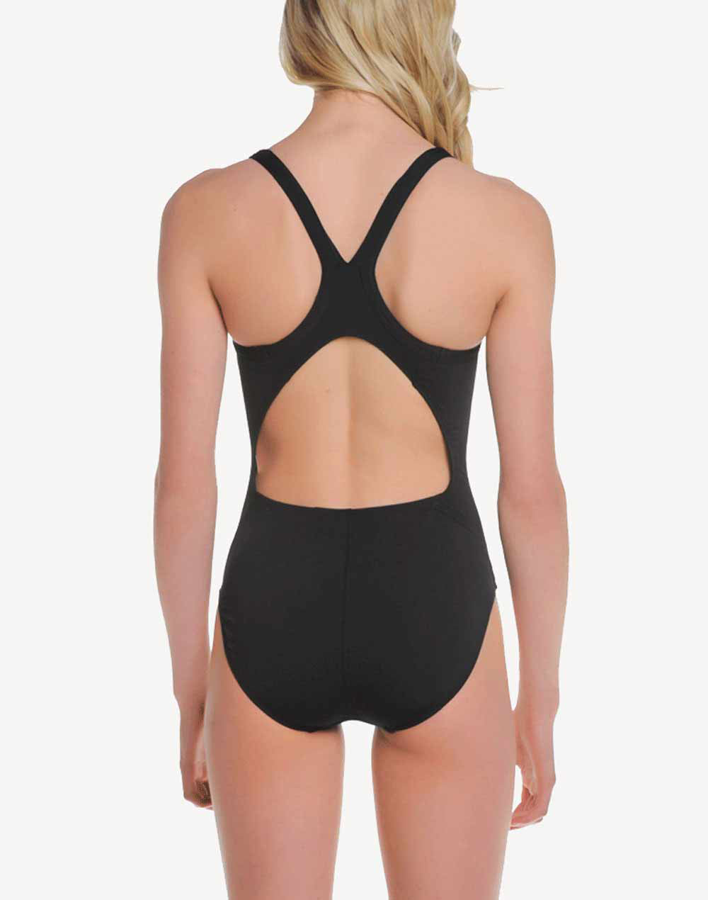 Finz Solid Polyester Cross Back One Piece
