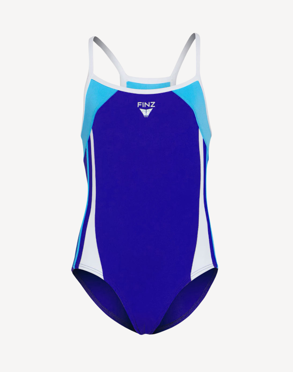 Girls Sportback Polyester One Piece#color_indigo-turquoise