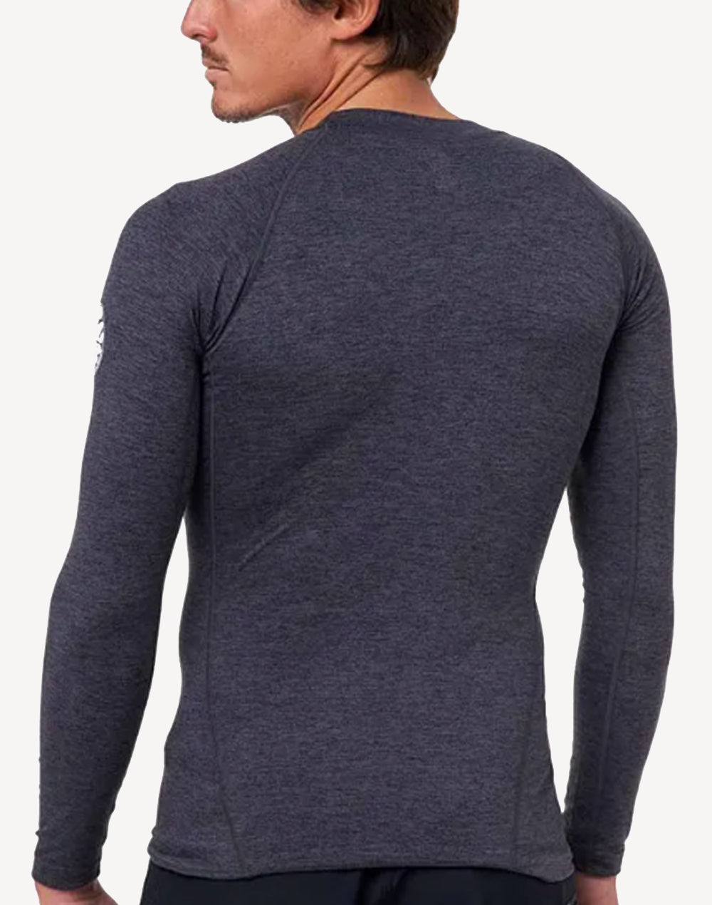 Men's Dawn Patrol Performance UPF 50+ Long Sleeve Rashguard#color_dawn-patrol-black-marle