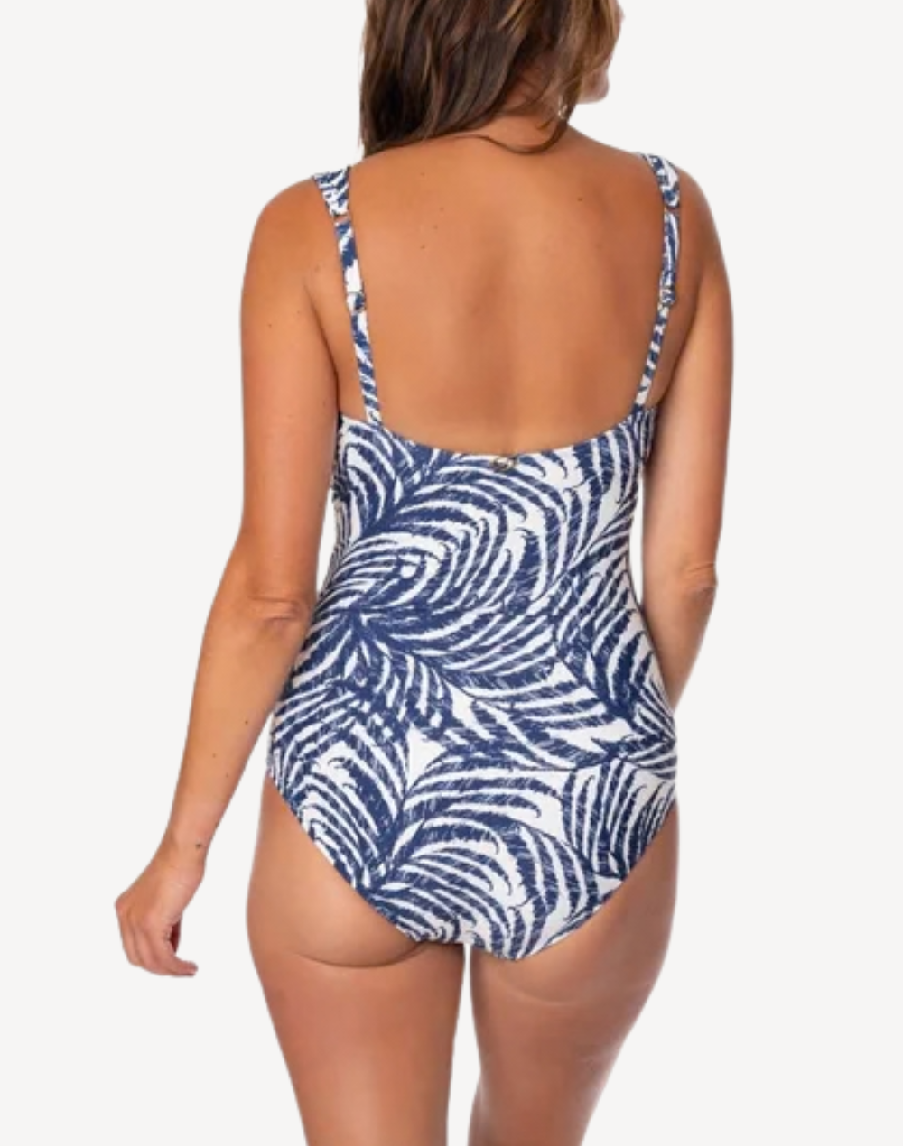 Wild Lush Surplice One Piece Swimsuit#color_wild-lush-pantheon-blue