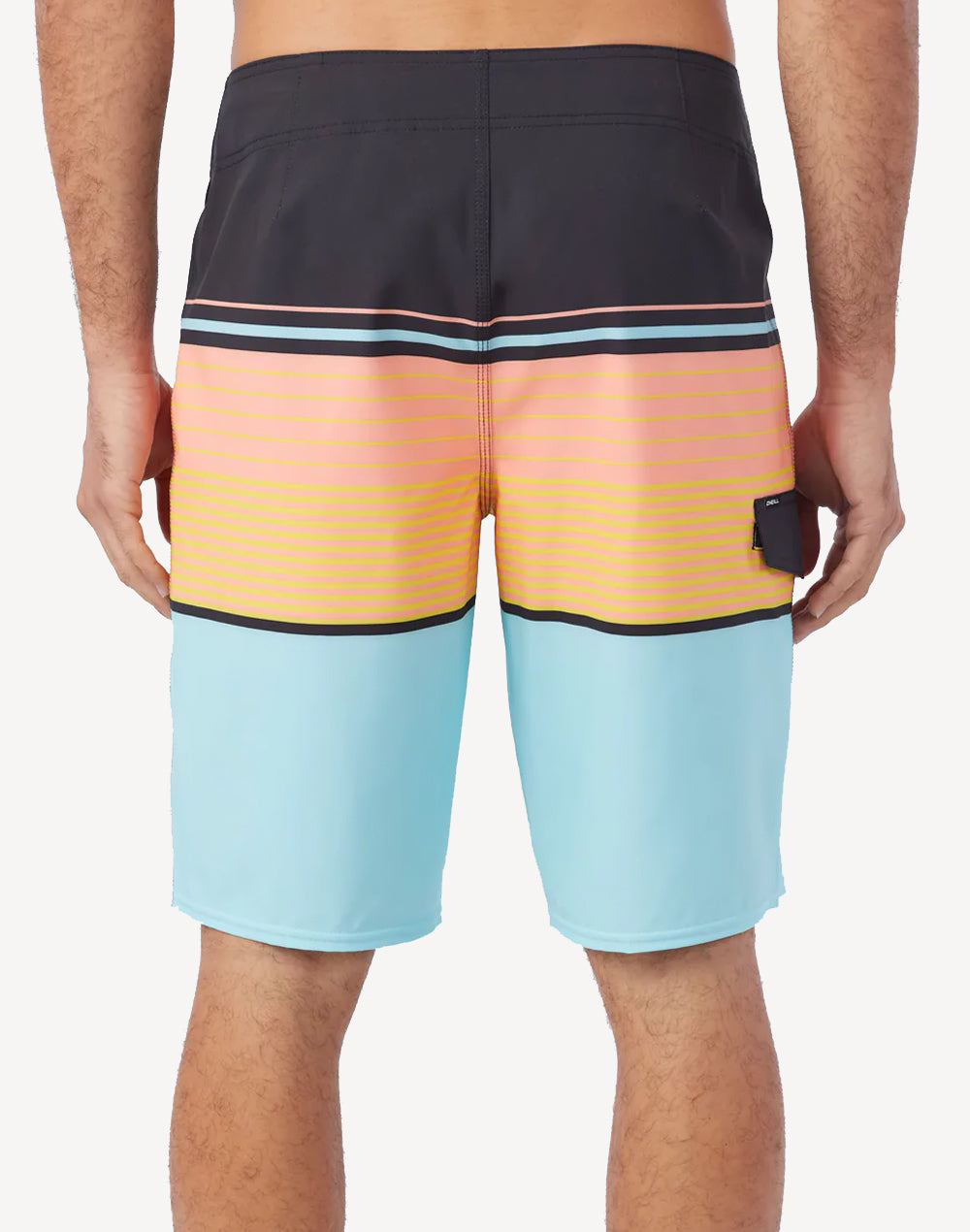 Lennox Stripe 21" Boardshort#color_lennox-stripe-turquoise