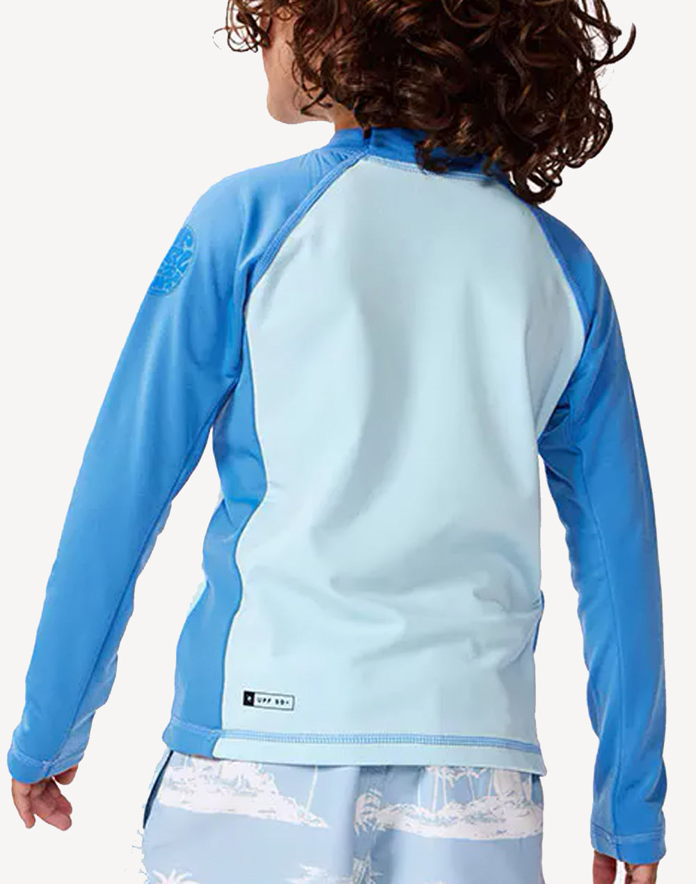 Toddler Boys Icons Brushed UPF 50+ Long Sleeve Swim Shirt#color_blue-gum