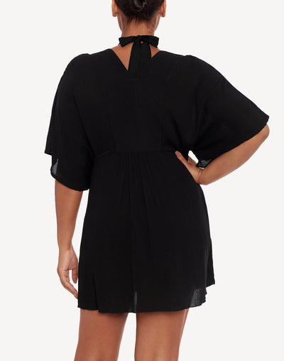 Crinkle Tunic Cover Up#color_black