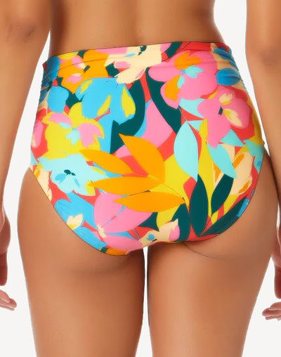 Plumeria Convertible Shirred Bikini Bottom#color_plumeria-multi
