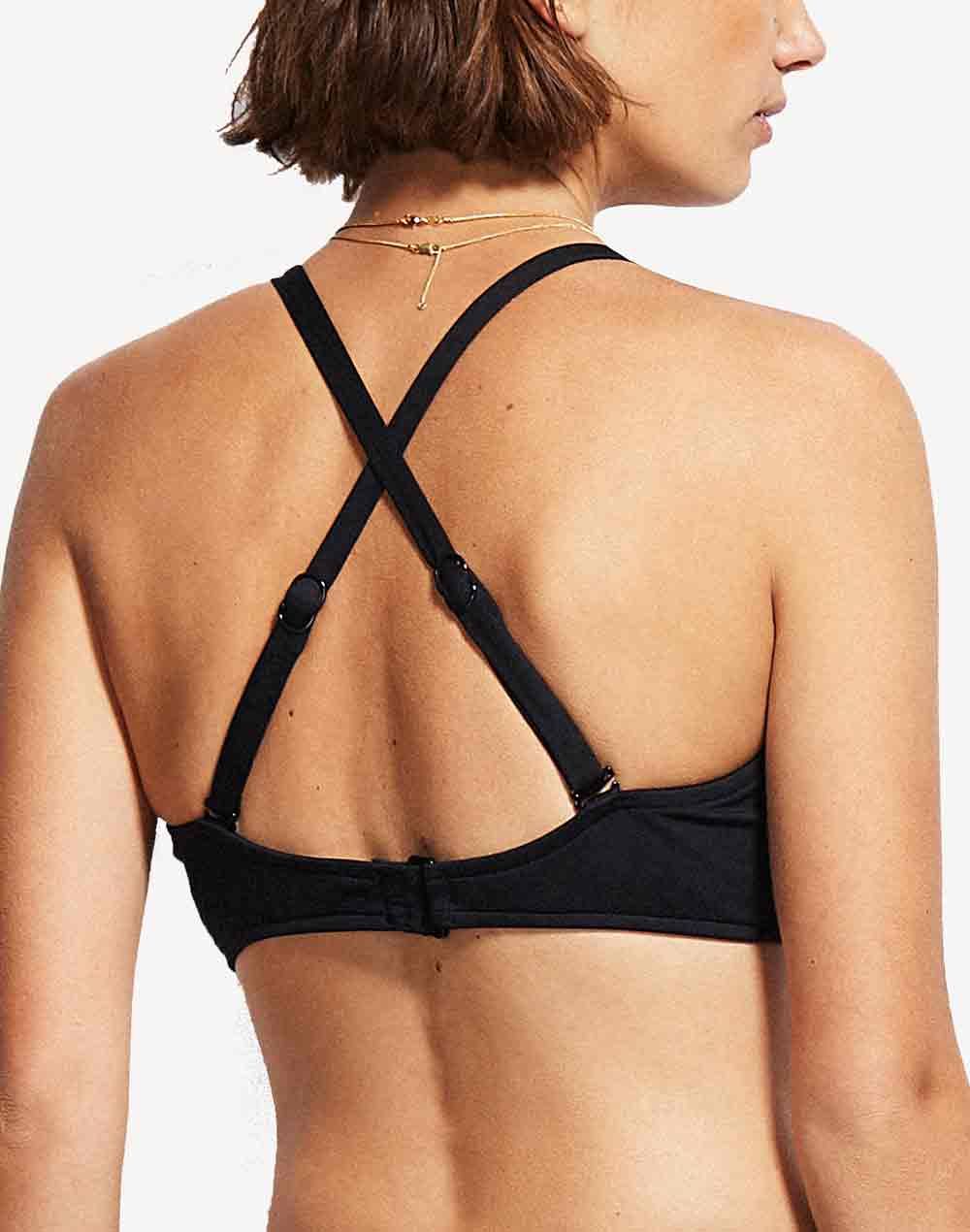Seafolly Solid Wrap Front F Cup Bikini Top