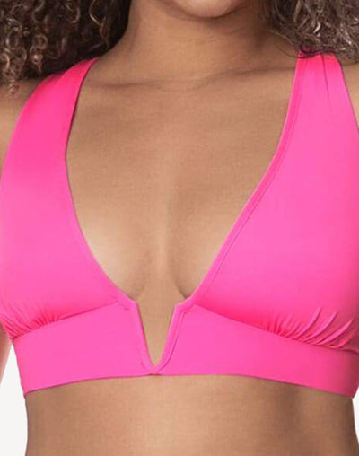 Fuchsia Agate Parade D Cup Triangle Bikini Top#color_pink
