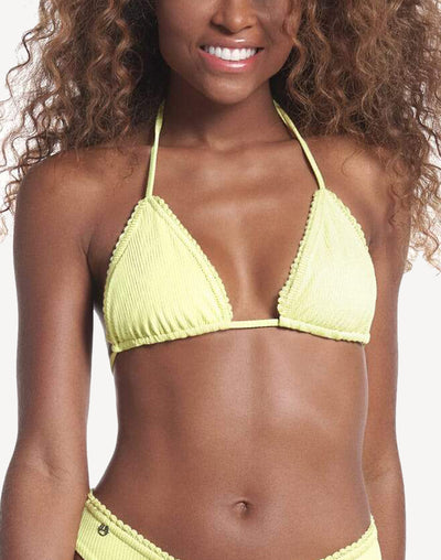 Butter Yellow Balmy Sliding Triangle Bikini Top#color_yellow