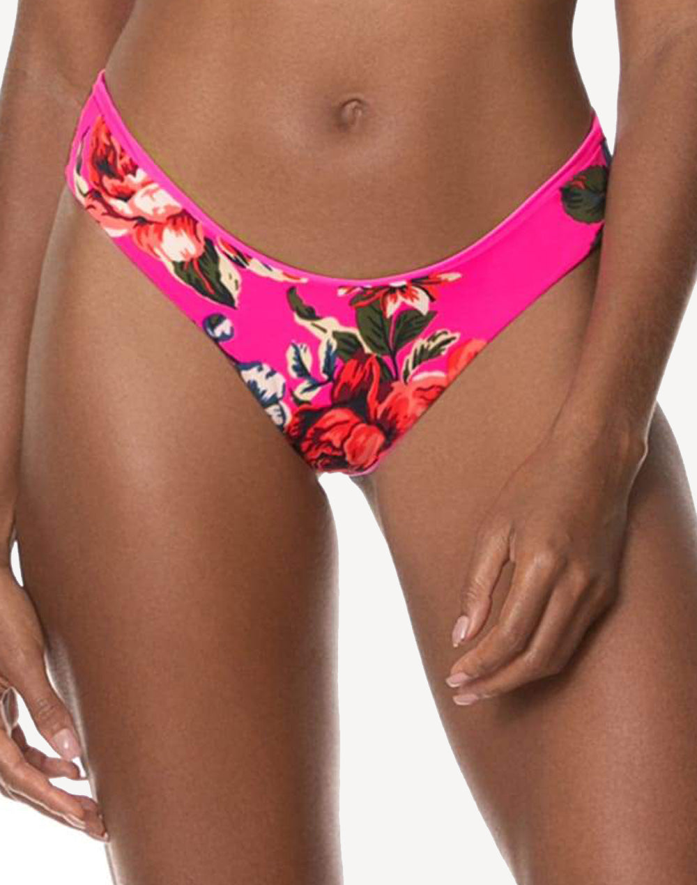 Fuchsia Agate Valery Double V Bikini Bottom#color_pink