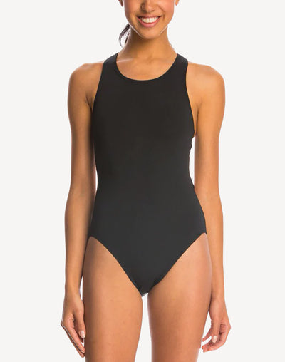 Solid Maxback Polyester One Piece#color_black