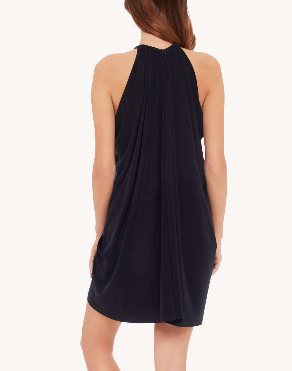 Solid Drape Cover Up#color_black