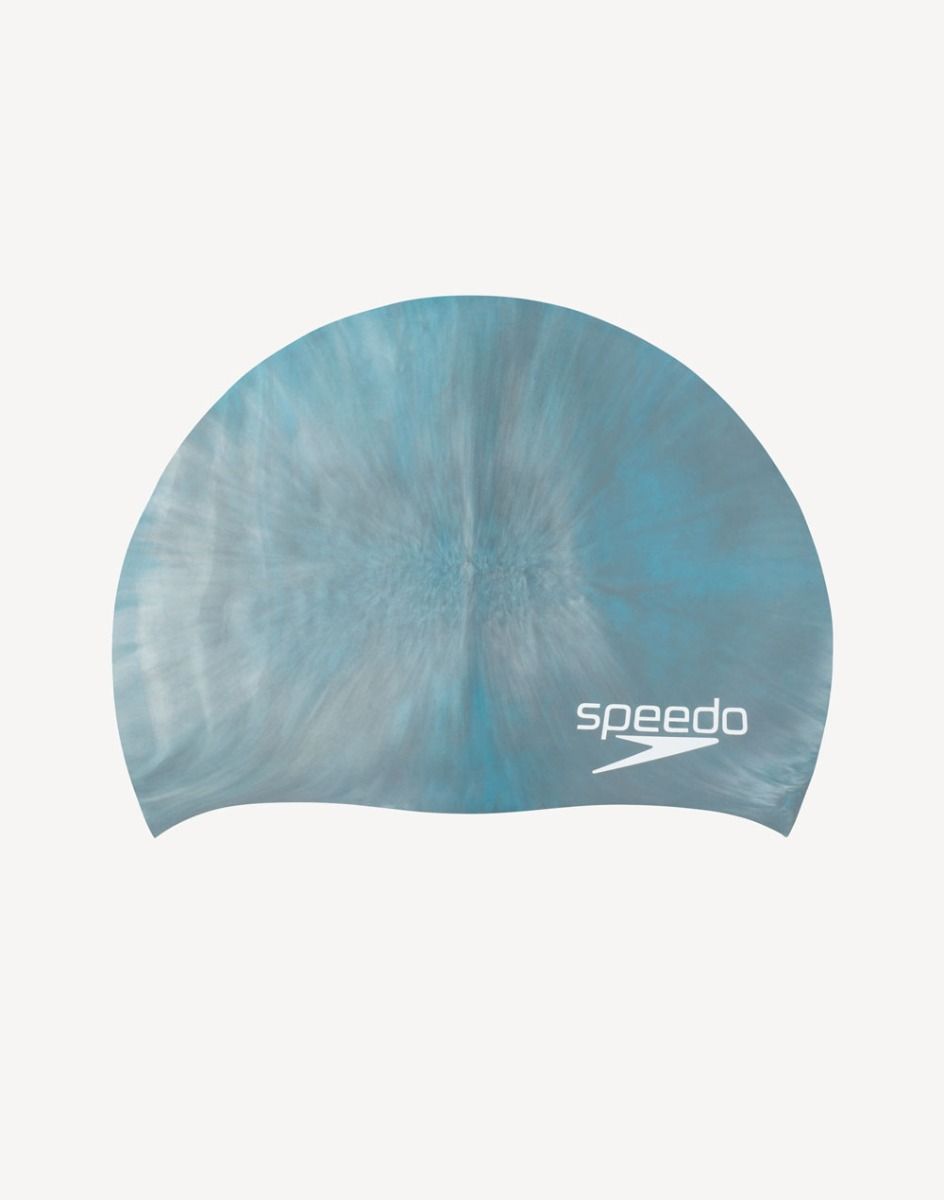 Speedo Elastomeric Printed Swim Cap#color_grey-marble