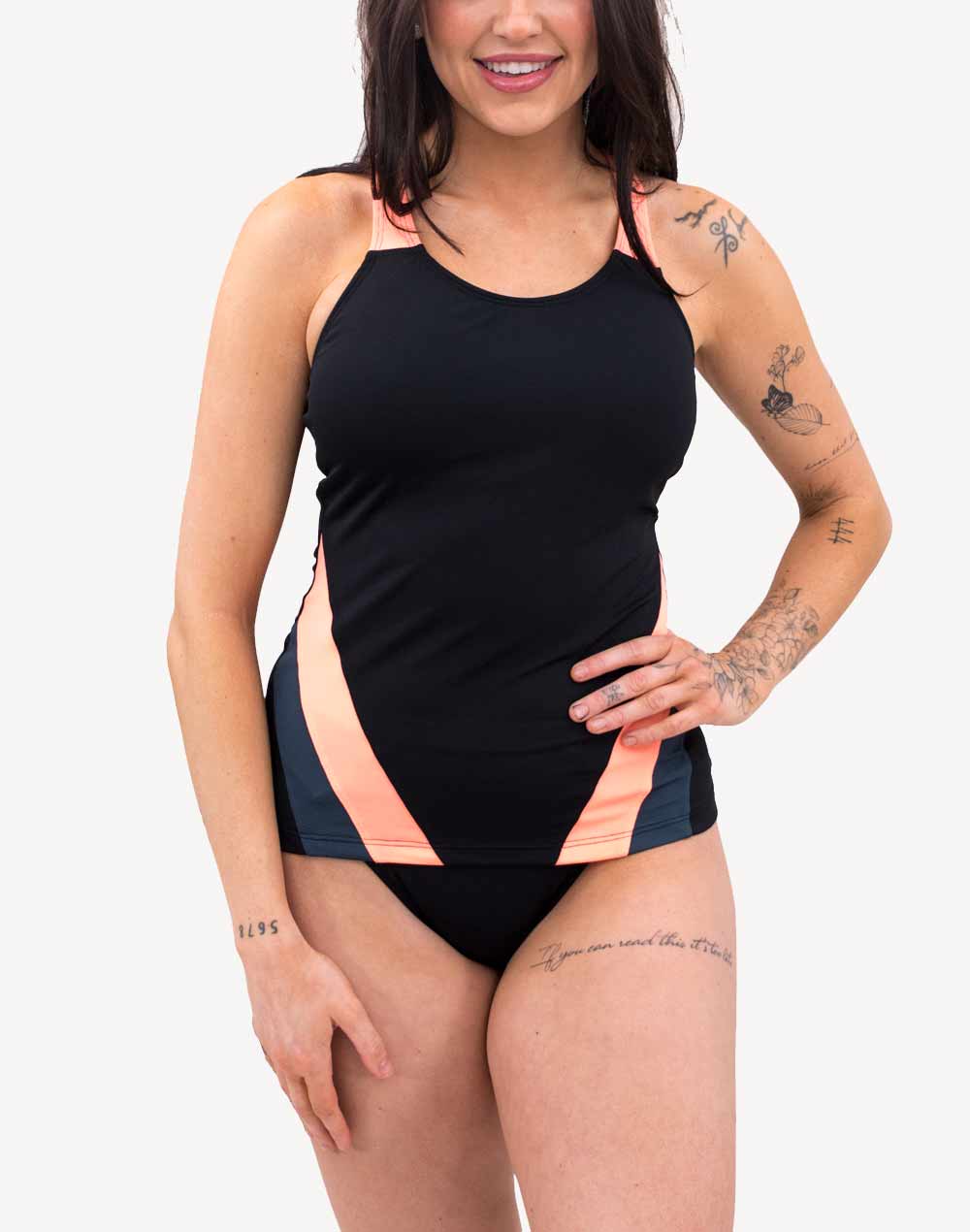 Colourblock Tankini Top