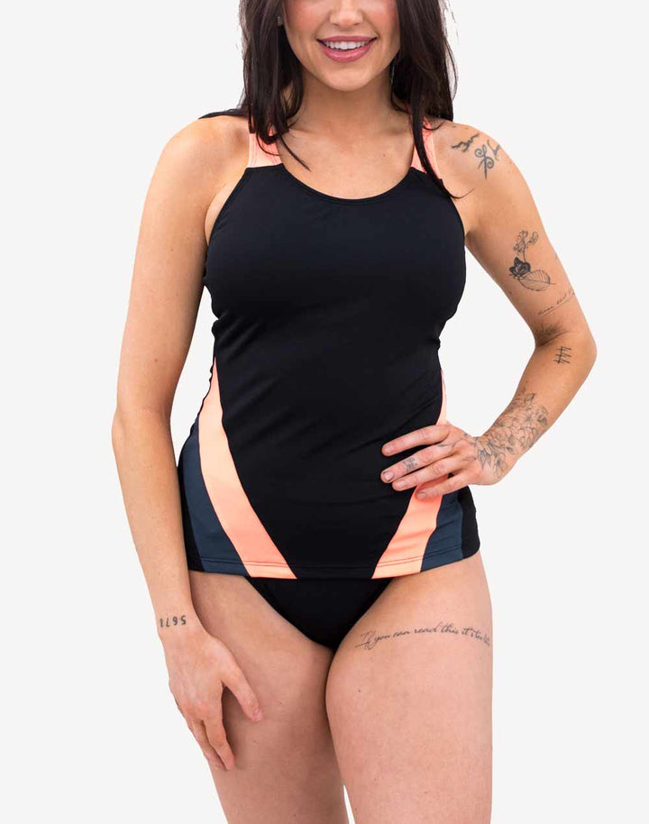 Colourblock Tankini Top