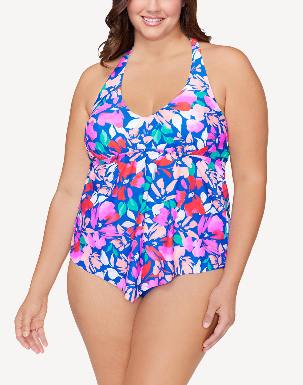Plus Size Take A Trip Rosalie Tankini Swim Top
