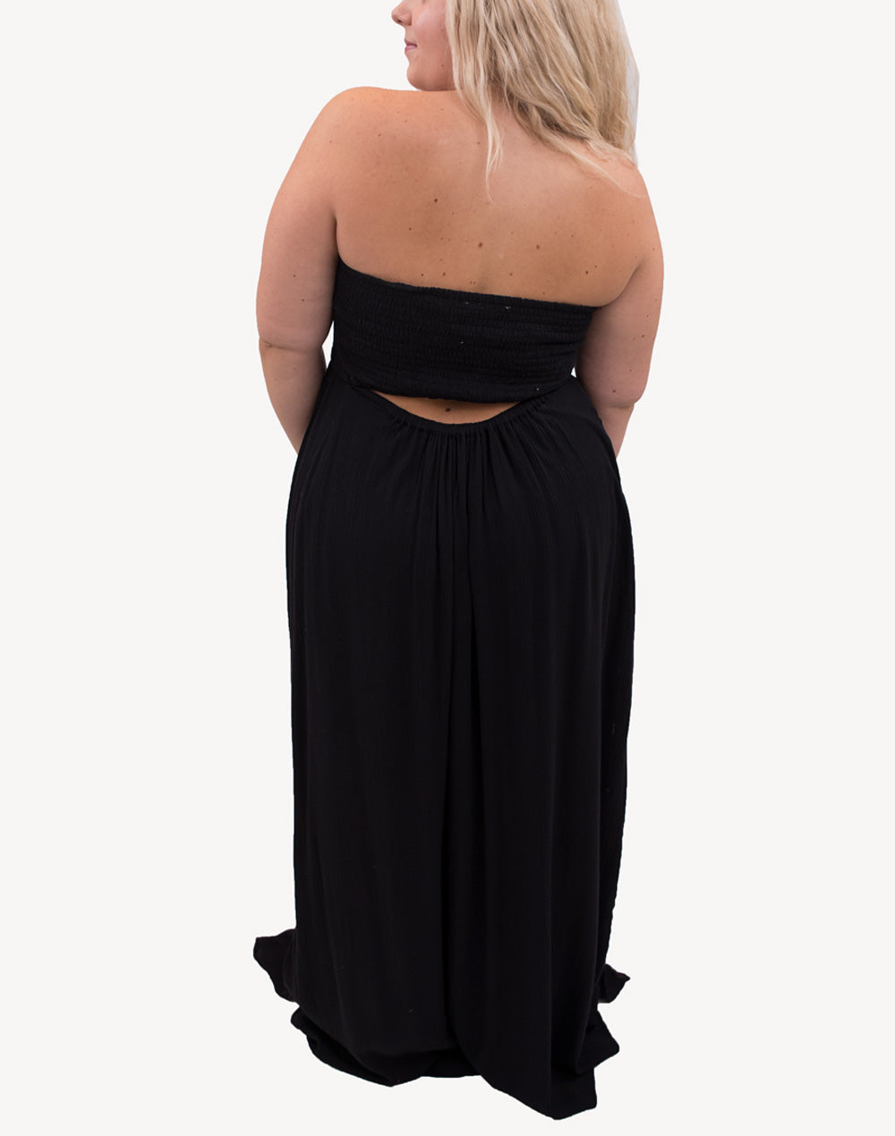 Miami Bandeau Maxi Dress#color_black
