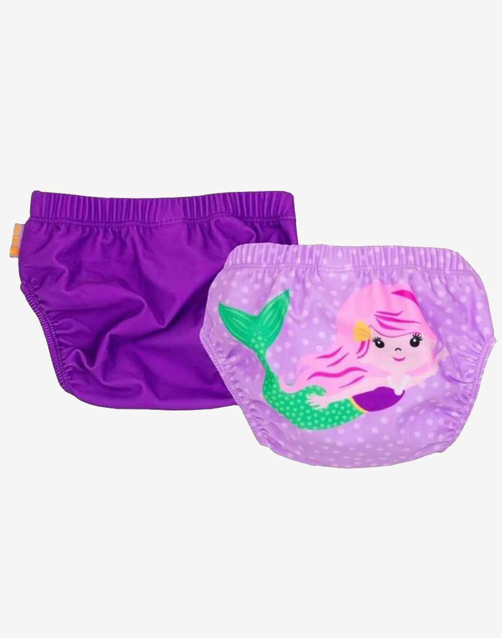 2 Pack Reusable Swim Diaper#color_purple