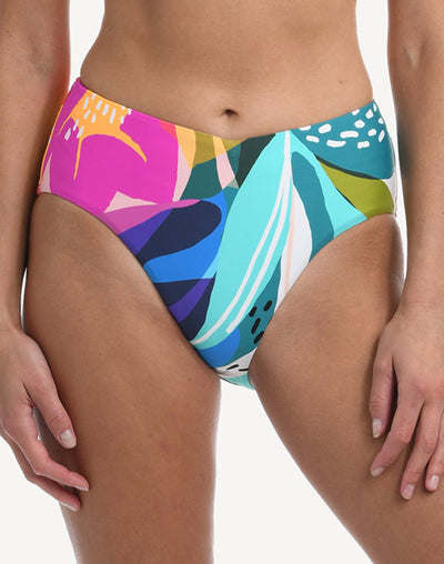 Eclectic Shore V High Waist Bikini Bottom#color_eclectic-shore