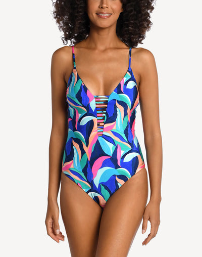 Painted Leaves Reversible Plunge One Piece#color_painted-leaves-multi