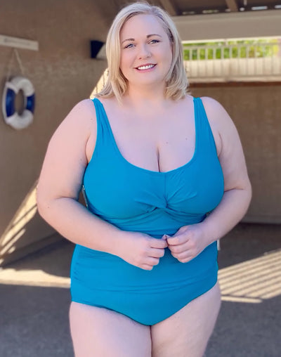 Solid Tricot Plus Size One Piece#color_tricot-emerald