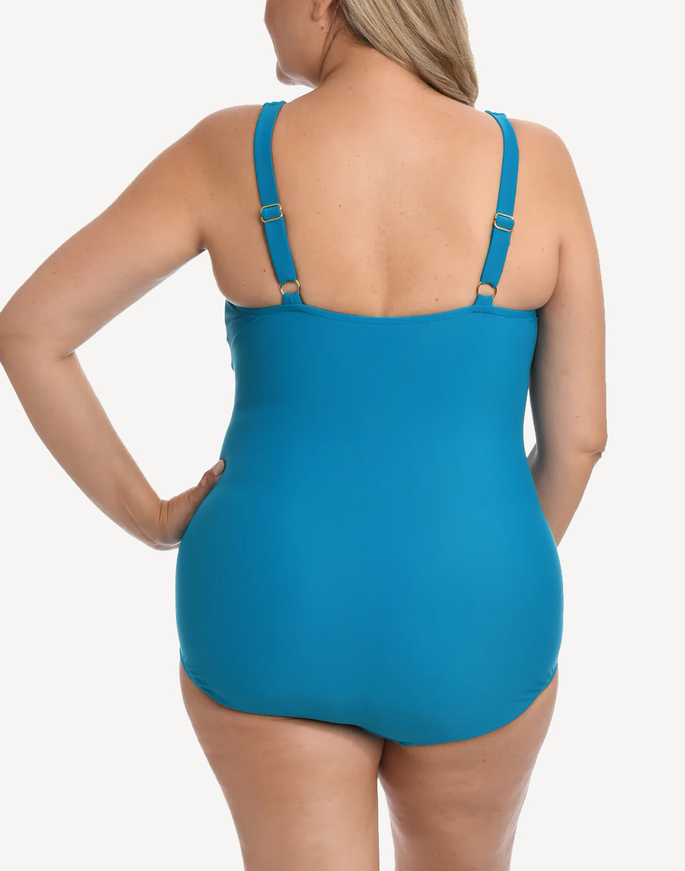 Solid Tricot Plus Size One Piece#color_tricot-emerald