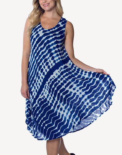 Tie Dye Flowy Dress#color_tie-dye-blue