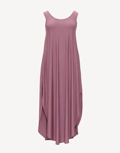 Scoop Neck Maxi Dress#color_pink