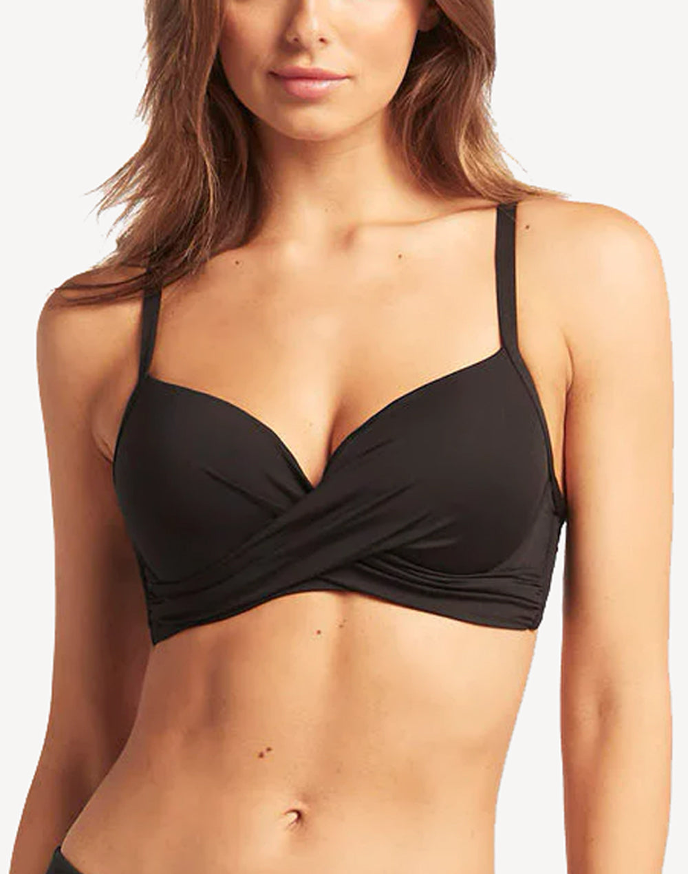 Essentials D/DD Underwire Moulded Bikini Top#color_black