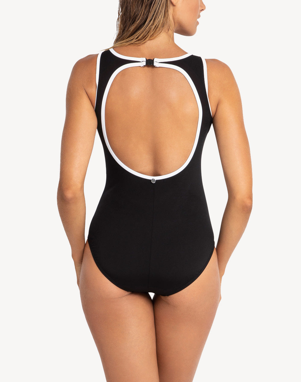 Pool High Neck One Piece#color_black