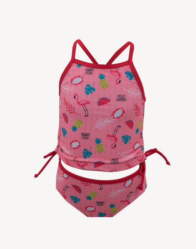Toddler Girl's Tankini Set#color_red