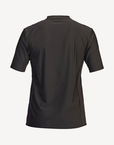 Men's Arch Mesh UPF 50+ Short Sleeve Swim Shirt#color_black