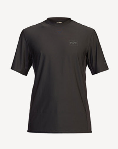 Men's Arch Mesh UPF 50+ Short Sleeve Swim Shirt#color_black