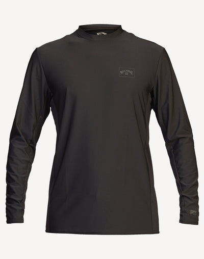 Men's Arch Mesh UPF 50+ Long Sleeve Swim Shirt#color_black