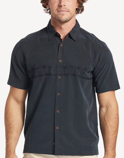 Tahiti Palms 4 Short Sleeve Shirt#color_black