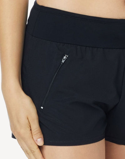 Beach House Women's Stretch Woven Short With Panty Bottom#color_black