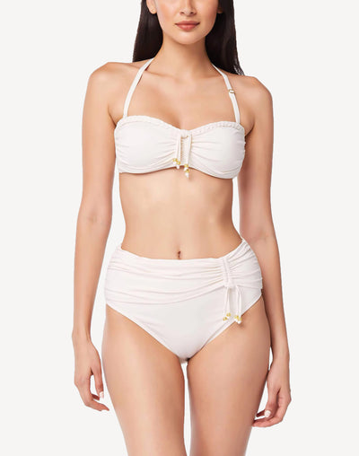 Glam Stand Braided Bandeau Bikini Top#color_white